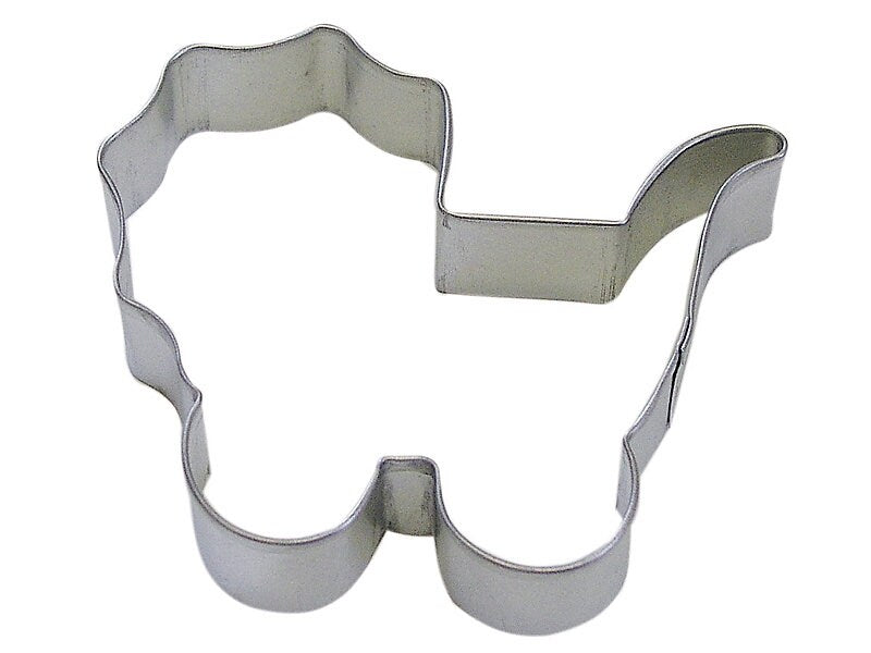 BABY CARRIAGE Cookie Cutter Metal 4 Inches - Stencil Fondant Rattle Stroller Diaper