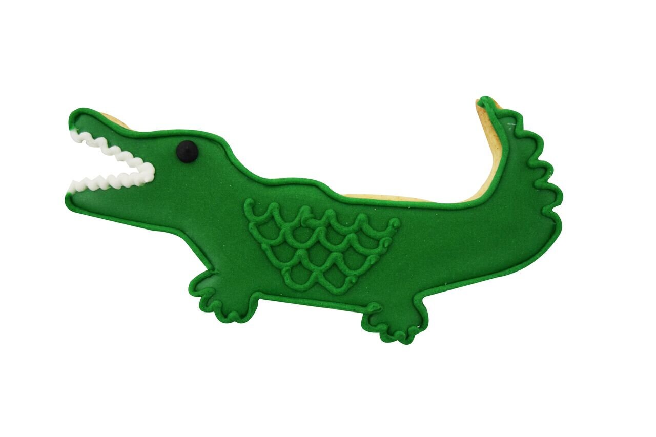 ALLIGATOR Cookie Cutter Metal 4.5 Inches - Stencil Fondant Craft Supply