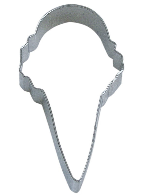 ICE CREAM CONE Cookie Cutter Metal 4 Inches - Stencil Fondant
