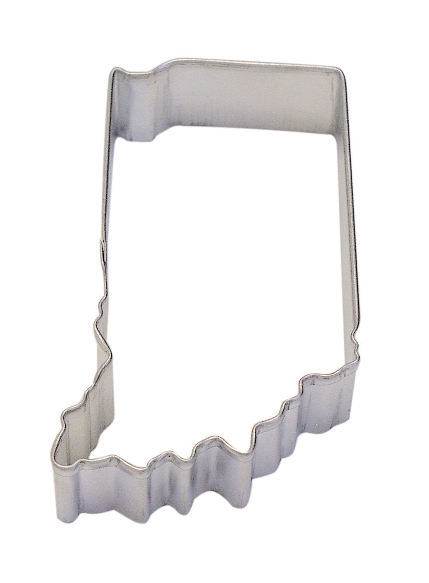 INDIANA Cookie Cutter State Metal 3.5 Inches - Stencil Fondant
