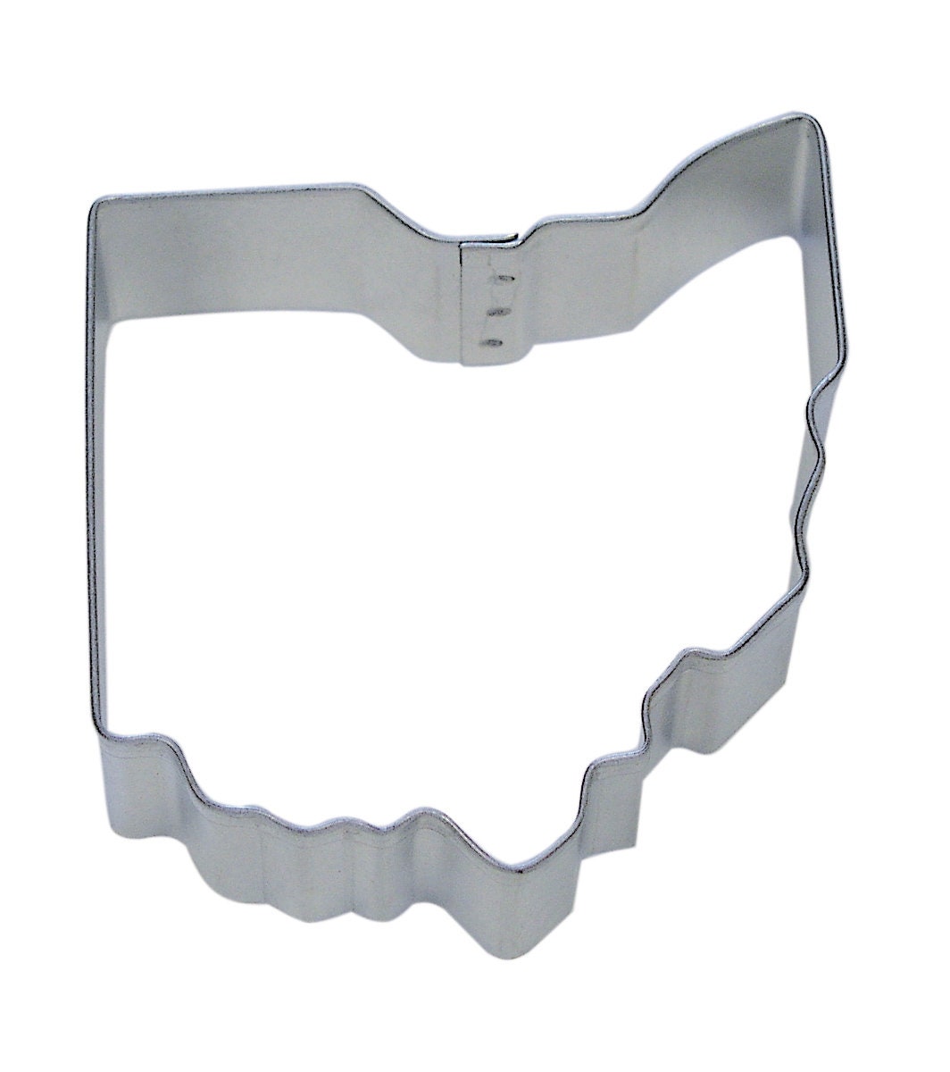 OHIO STATE Cookie Cutter State Metal 3.75 Inches - Stencil Fondant