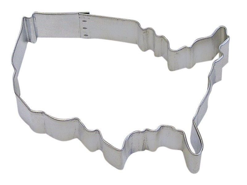 USA MAP Cookie Cutter Metal 4 Inches - Stencil Fondant
