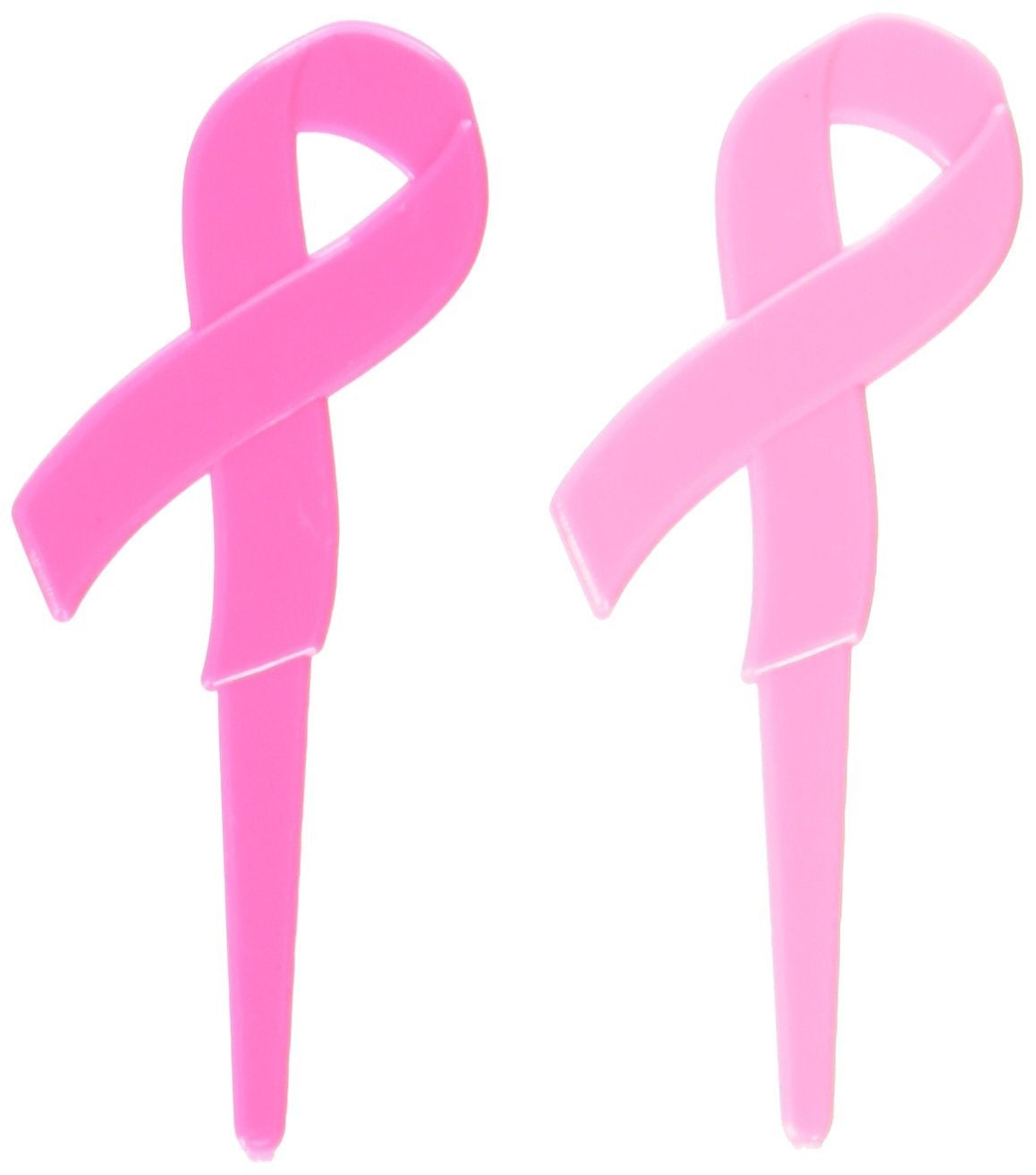 12 Pink Ribbon Cupcake Picks Cancer Awareness Toppers Cake Toppers Craft Supply