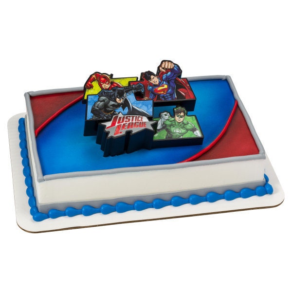 JUSTICE LEAGUE Cake Topper Justice for All Cake Decoration Decoset Birthday