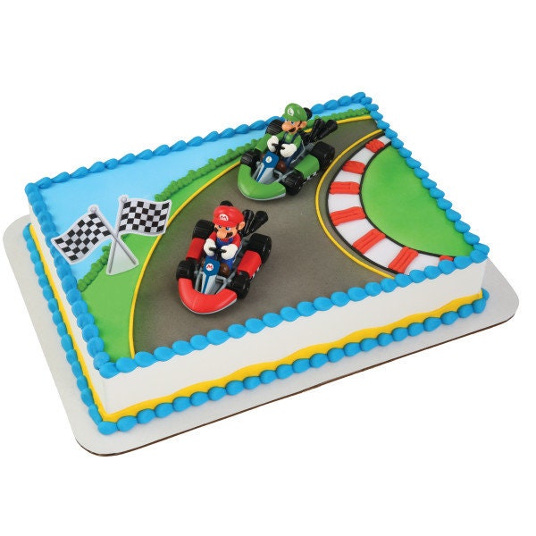 SUPER MARIO Cake Topper Kart Bros Brothers Cake Decoration Decoset Birthday Craft Supply