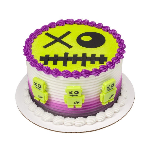 12 SCARYBOTS Cupcake Rings HALLOWEEN Cake Toppers for Birthday Party Decoration