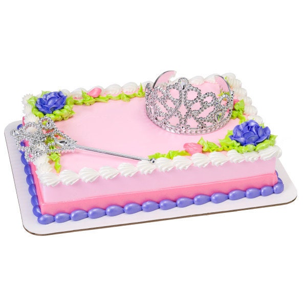 TIARA CROWN SCEPTER Cake Topper Princess Queen Set Cake Decoration Decoset Birthday Craft Supply