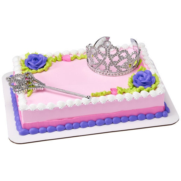 TIARA CROWN SCEPTER Cake Topper Princess Queen Set Cake Decoration Decoset Birthday