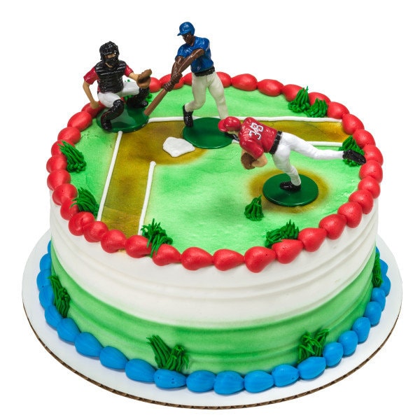 BATTER UP BASEBALL Cake Topper Pitcher Catcher Cake Decoration Decoset Birthday