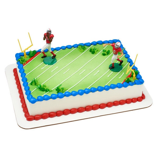 TOUCHDOWN FOOTBALL Cake Topper Quarterback Cake Decoration Decoset Birthday