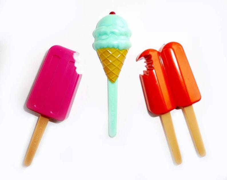 12 COOL TREATS Cupcake Picks Cake Toppers for Ice Cream Cone Popsicle Birthday Party Decoration
