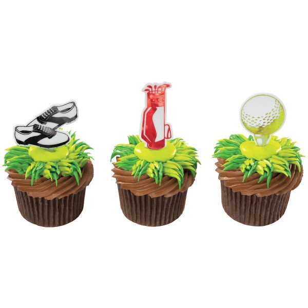 12 GOLF Cupcake Picks Cake Toppers for Father's Day Party Decoration Birthday