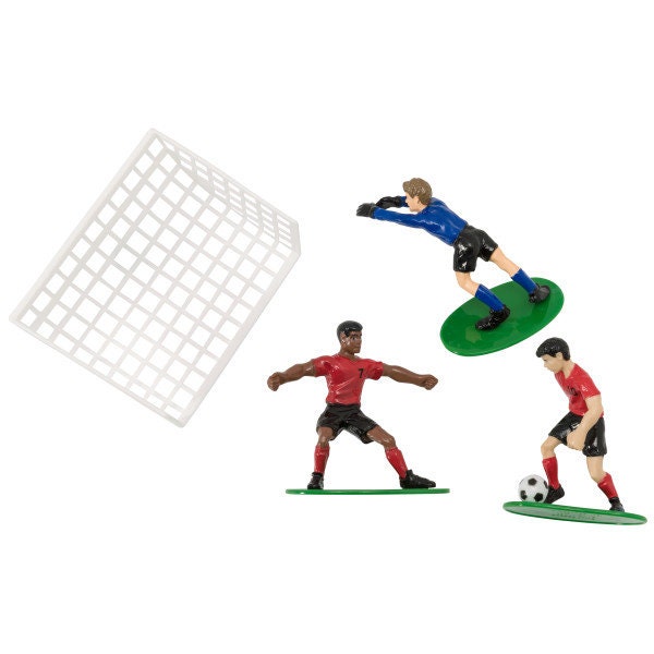 SOCCER KICK OFF Cake Topper Cake Decoration Birthday Sports Goal Soccer Ball Decoset