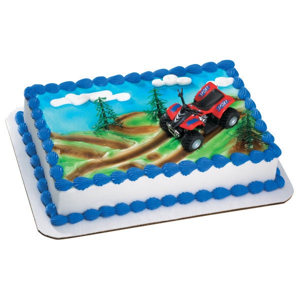 ATV 4 WHEELER Cake Topper All Terrain Vehicle Cake Decoration Birthday Decoset