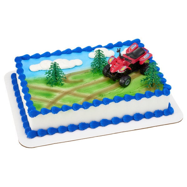 ATV 4 WHEELER Cake Topper All Terrain Vehicle Cake Decoration Birthday Decoset Craft Supply