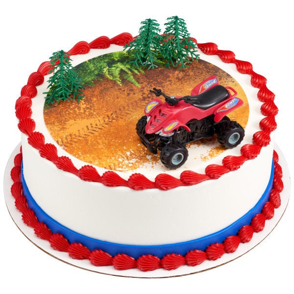 ATV 4 WHEELER Cake Topper All Terrain Vehicle Cake Decoration Birthday Decoset Craft Supply