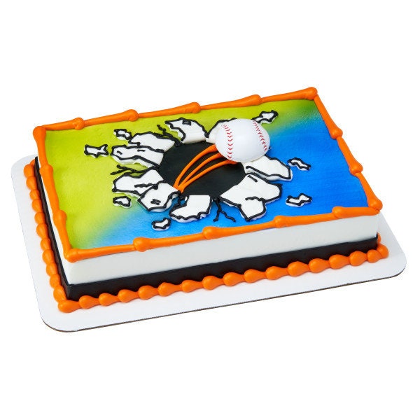 EXTREME BASEBALL MAGNET Cake Topper Player Home Run Base Kids Cake Decoration Birthday Decoset
