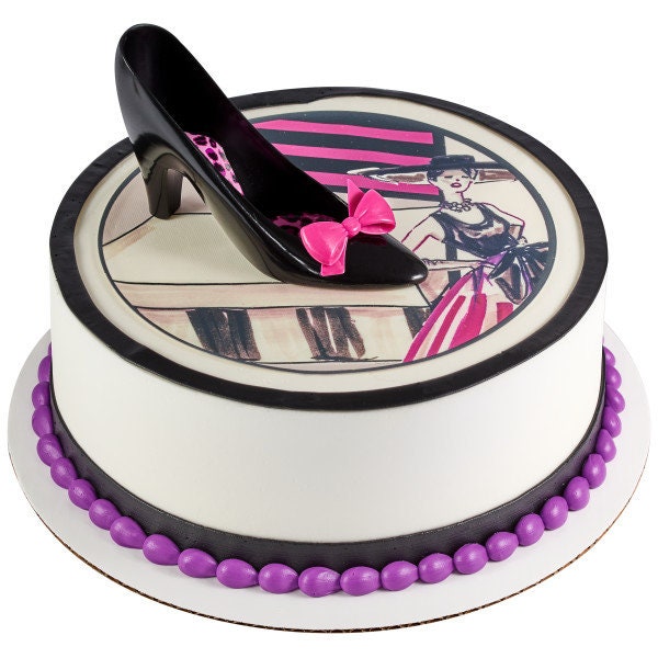 FAVORITE HIGH HEELS Cake Topper Shoes Dancing Bow Cake Decoration Birthday Decoset