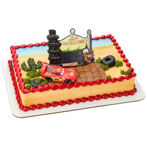 DISNEY CARS Cake Topper Cars Radiator Springs McQueen Party Cake Decoration Birthday Decoset Craft Supply