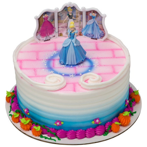 DISNEY PRINCESS Cake Topper Cinderella Transforms Set Cake Decoration Decoset Birthday