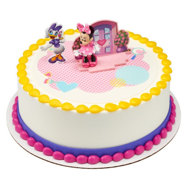 MINNIE MOUSE Cake Topper Daisy Duck Happy Helpers Party Cake Decoration Birthday Decoset
