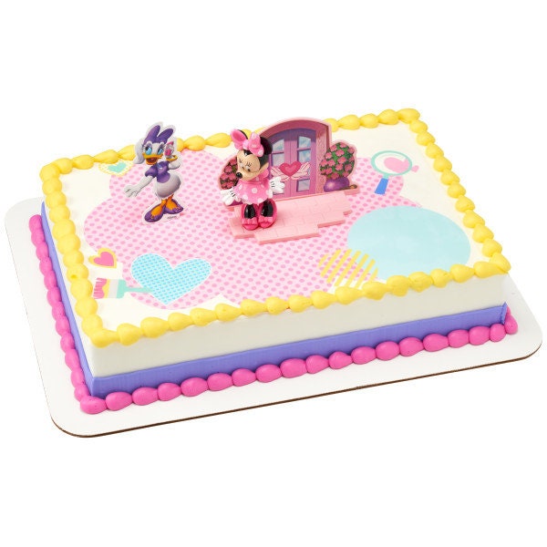 MINNIE MOUSE Cake Topper Daisy Duck Happy Helpers Party Cake Decoration Birthday Decoset Craft Supply