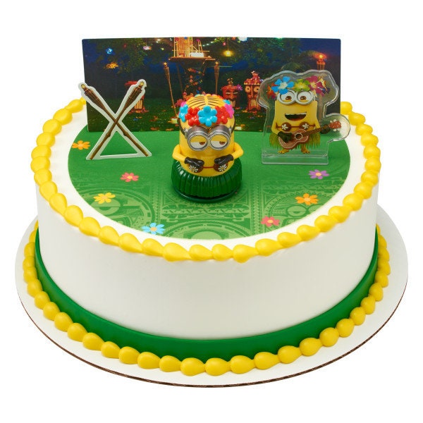 DESPICABLE ME Cake Topper Hula Movie Party Cake Decoration Birthday Decoset