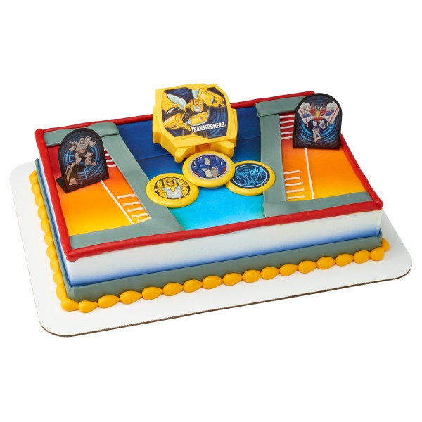 TRANSFORMERS Cake Topper Autobots Assemble Battle Disc Launcher Decoration Decoset Birthday