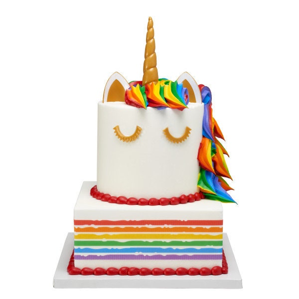 UNICORN Cake Topper Horn Mane Eyelashes Mystic Fantasy Decoration Decoset Birthday