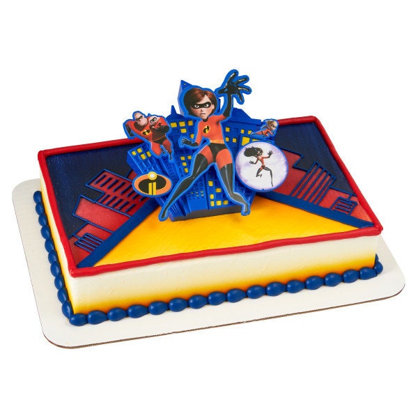 INCREDIBLES 2 Cake Topper We Are Incredible Super Hero Movie Decoration Decoset Birthday