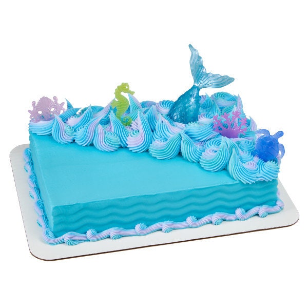 MYSTICAL MERMAID Cake Topper Seahorse Crown Tail Fantasy Decoration Decoset Birthday
