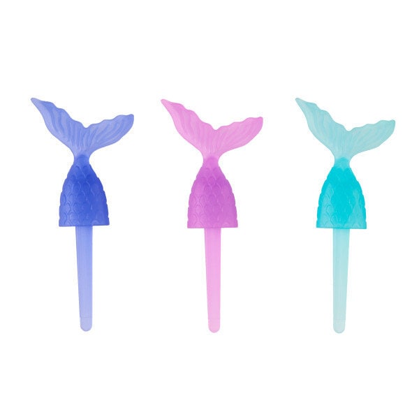 12 MERMAID TAIL Cupcake Picks Under the Sea Ocean Cake Toppers Rings Birthday Party Decoration Craft Supply