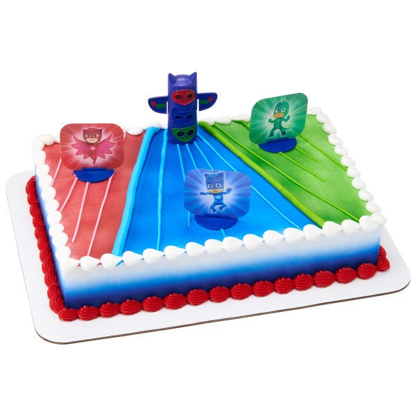 PJ MASKS Cake Topper We're On Our Way! Totem Pole Cake Toppers Birthday Party Decoration