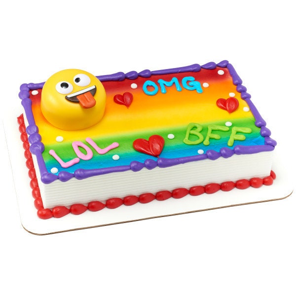 EMOJI Cake Topper Icons Funny Faces Birthday Cake Decoration Decoset