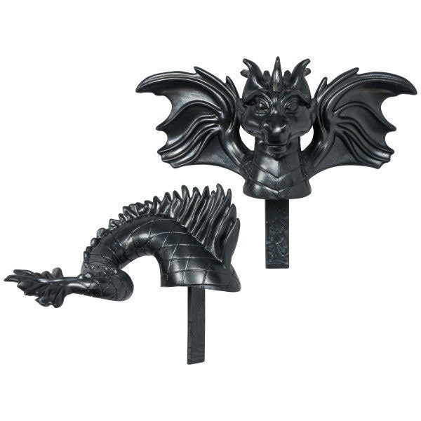 DRAGON CREATIONS Cake Topper Head Wings Tale Fantasy Birthday Cake Decoration Decoset