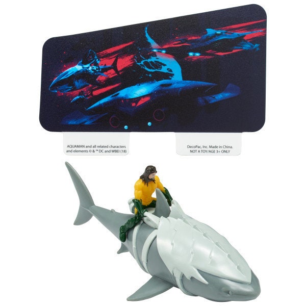 AQUAMAN Cake Topper Shark Birthday Cake Decoration Decoset