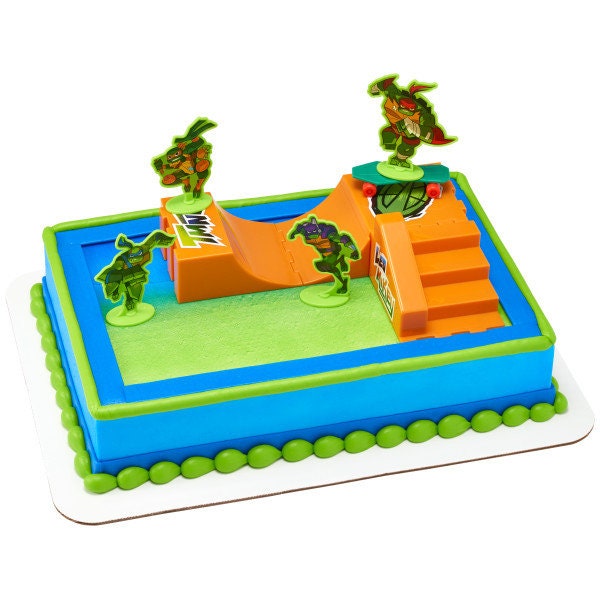 Teenage Mutant Ninja Turtles Cake Topper TMNT Rise Up! Birthday Cake Decoration Decoset Craft Supply