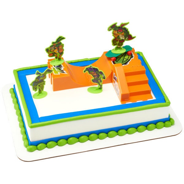 Teenage Mutant Ninja Turtles Cake Topper TMNT Rise Up! Birthday Cake Decoration Decoset