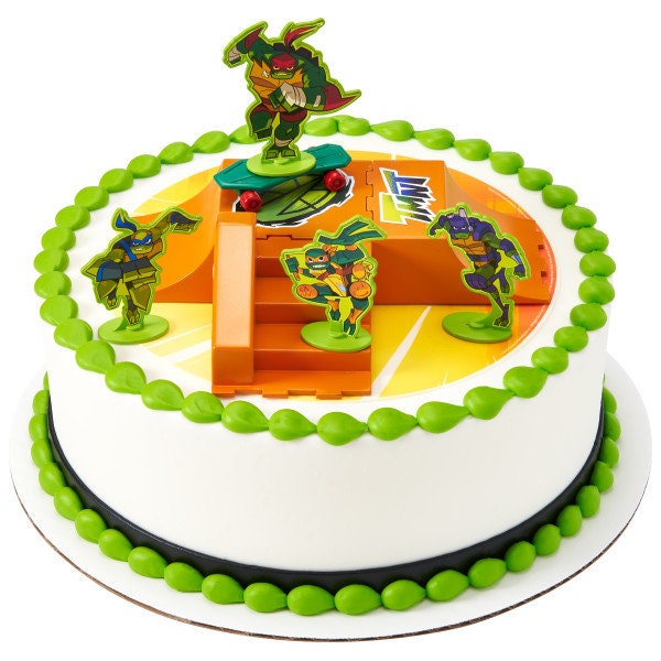 Teenage Mutant Ninja Turtles Cake Topper TMNT Rise Up! Birthday Cake Decoration Decoset