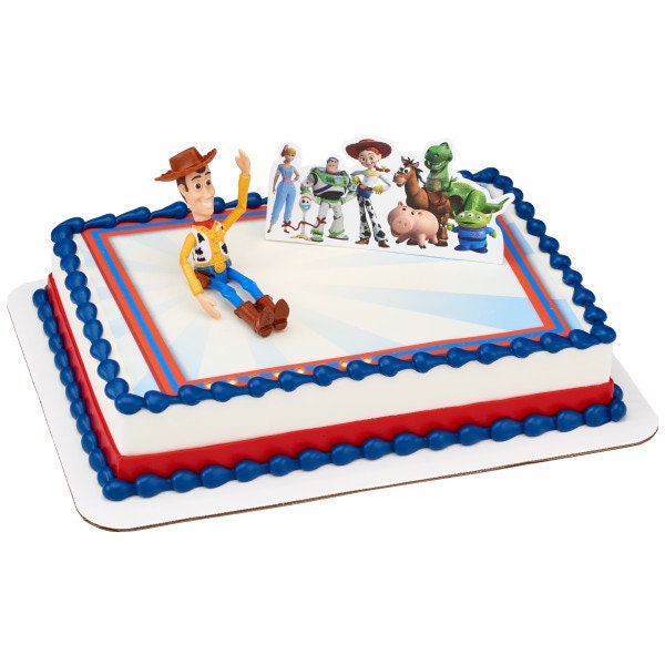 TOY STORY 4 Cake Topper Disney Team Toy Woody Forkie Birthday Cake Decoration Decoset