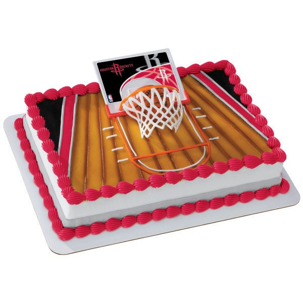 HOUSTON ROCKETS Cake Topper NBA Birthday Slam Dunk Team Cake Decoration Decoset