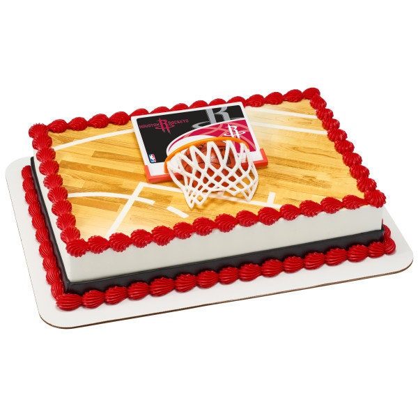 HOUSTON ROCKETS Cake Topper NBA Birthday Slam Dunk Team Cake Decoration Decoset Craft Supply