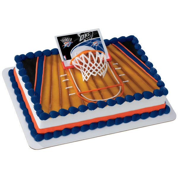 OKLAHOMA CITY THUNDER Cake Topper Nba Birthday Slam Dunk Team Cake Decoration Decoset
