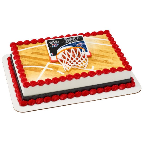 OKLAHOMA CITY THUNDER Cake Topper Nba Birthday Slam Dunk Team Cake Decoration Decoset