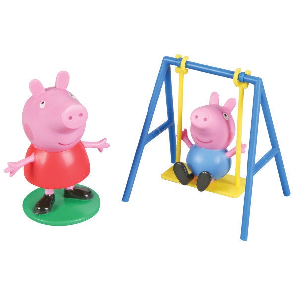 PEPPA PIG Cake Topper Swing Set Birthday Party George Cake Decoration Decoset