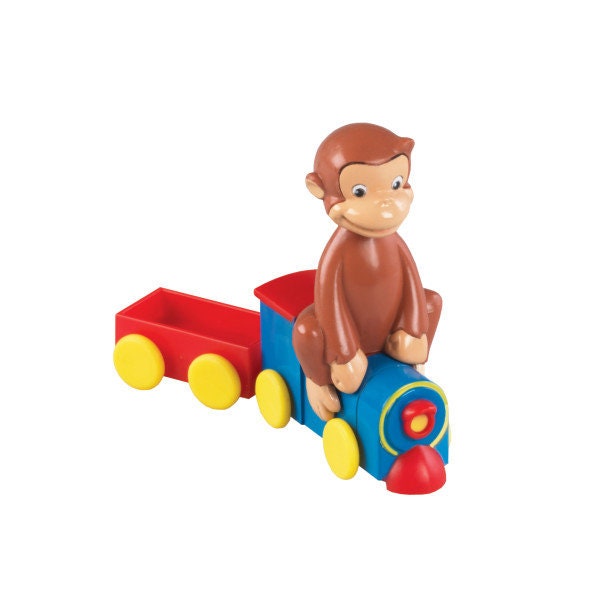 CURIOUS GEORGE Cake Topper Train Set Birthday Party Cake Decoration Decoset Craft Supply