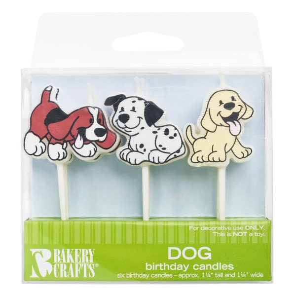 DOG BIRTHDAY Candles Puppies Balloons Cupcake Cake Toppers for Party Decoration