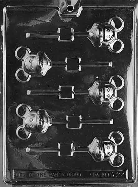 MICKEY LOLLY Mouse Sucker Chocolate Candy Mold Craft Supply