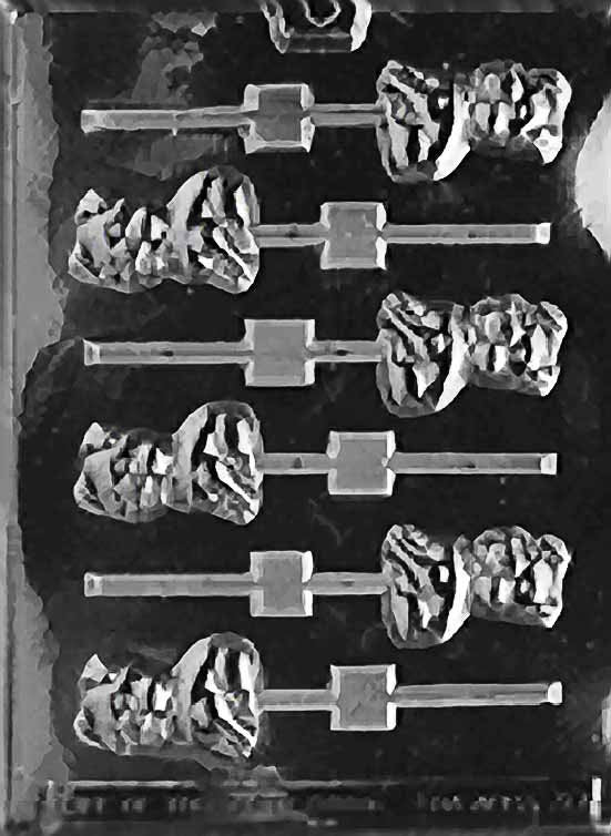 PIG LOLLY Sucker Chocolate Candy Mold Craft Supply