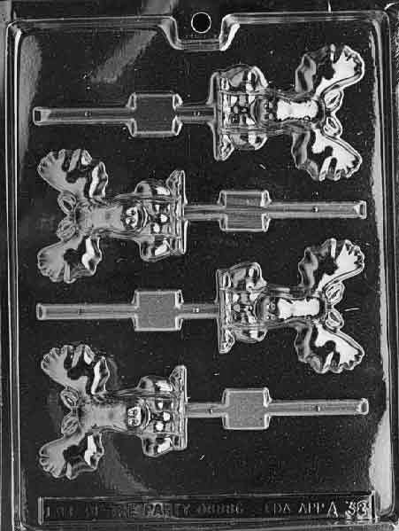 MOOSE LOLLY Sucker Chocolate Candy Mold